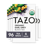 TAZO paquete frontal mostrando seis cajas, práctico para despensa
