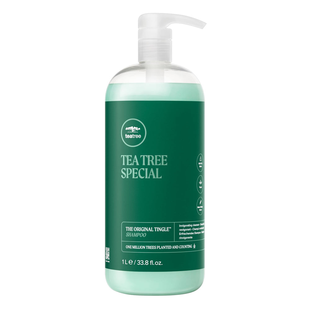 Tea Tree frente del empaque mostrando tamaño y marca, facilita elección rápida