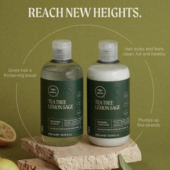 Tea Tree textura espumosa en mano que demuestra limpieza ligera