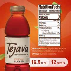 Tejava botella 16.9 fl oz aislada destacando tamaño y portabilidad