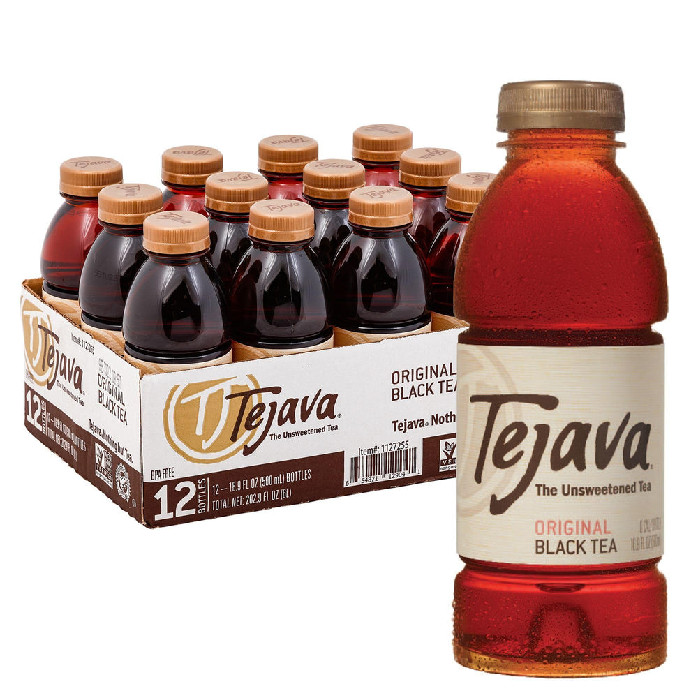 Tejava frontal pack de 12 mostrando botellas reciclables y conveniencia