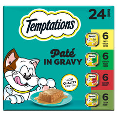 Temptations pack variedad frontal mostrando bandejas y conveniencia