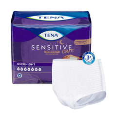 TENA primer plano de textura transpirable que protege piel sensible