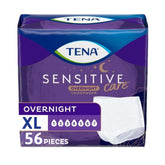 TENA empaque frontal mostrando la braguita y beneficios para confort nocturno