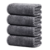 Tens Towels vista frontal del paquete gris oscuro mostrando las cuatro toallas, versátil y ahorrativa