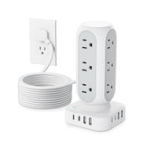 TenTrend front view tower showing all outlets and neat organization benefit