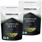 Terrasoul Superfoods paquete frontal mostrando 4 lb y sin sal, para compra a granel