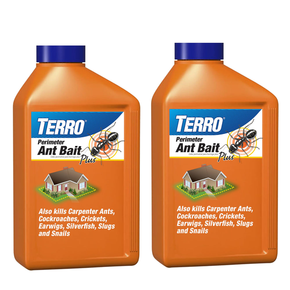 TERRO front packaging showing two 2 lb shaker canisters and product branding for easy identification