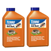 TERRO front packaging showing two 2 lb shaker canisters and product branding for easy identification