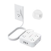 TESSAN regleta frente con 8 AC y 3 USB para cargar múltiples dispositivos