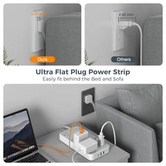 TESSAN USB ports closeup highlighting USB-C and USB-A fast-charging convenience