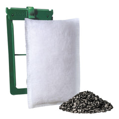Tetra primer plano de malla dual que atrapa residuos