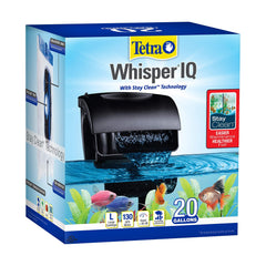 Tetra Whisper IQ front view showing compact hang-on-back design for quiet filtration