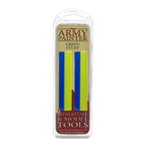 The Army Painter masilla Green Stuff frente del empaque mostrando longitud y marca