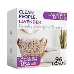THE CLEAN PEOPLE frontal del paquete mostrando 96 hojas y beneficios ecológicos