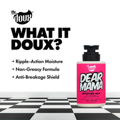 The Doux envase 8 oz junto a objetos cotidianos para escala