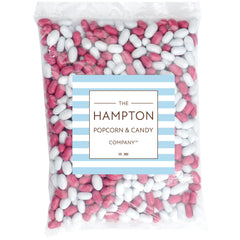 THE HAMPTON CANDY COMPANY primer plano de caramelos rosa y blanco atractivo