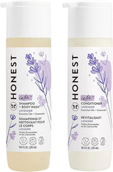 The Honest Company frente del empaque lavanda mostrando fórmula suave