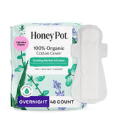 The Honey Pot Company empaque frontal mostrando compresas nocturnas, confianza y protección