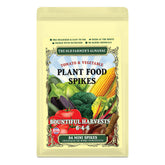 The Old Farmer's Almanac frente del paquete de mini spikes mostrando cantidad y uso