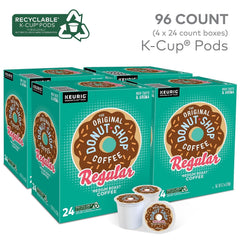 The Original Donut Shop cápsula K-Cup en primer plano, detalle de sellado para frescura