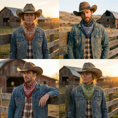 The Peacock Crew bandana Burgundy anudada en el cuello, protección y estilo