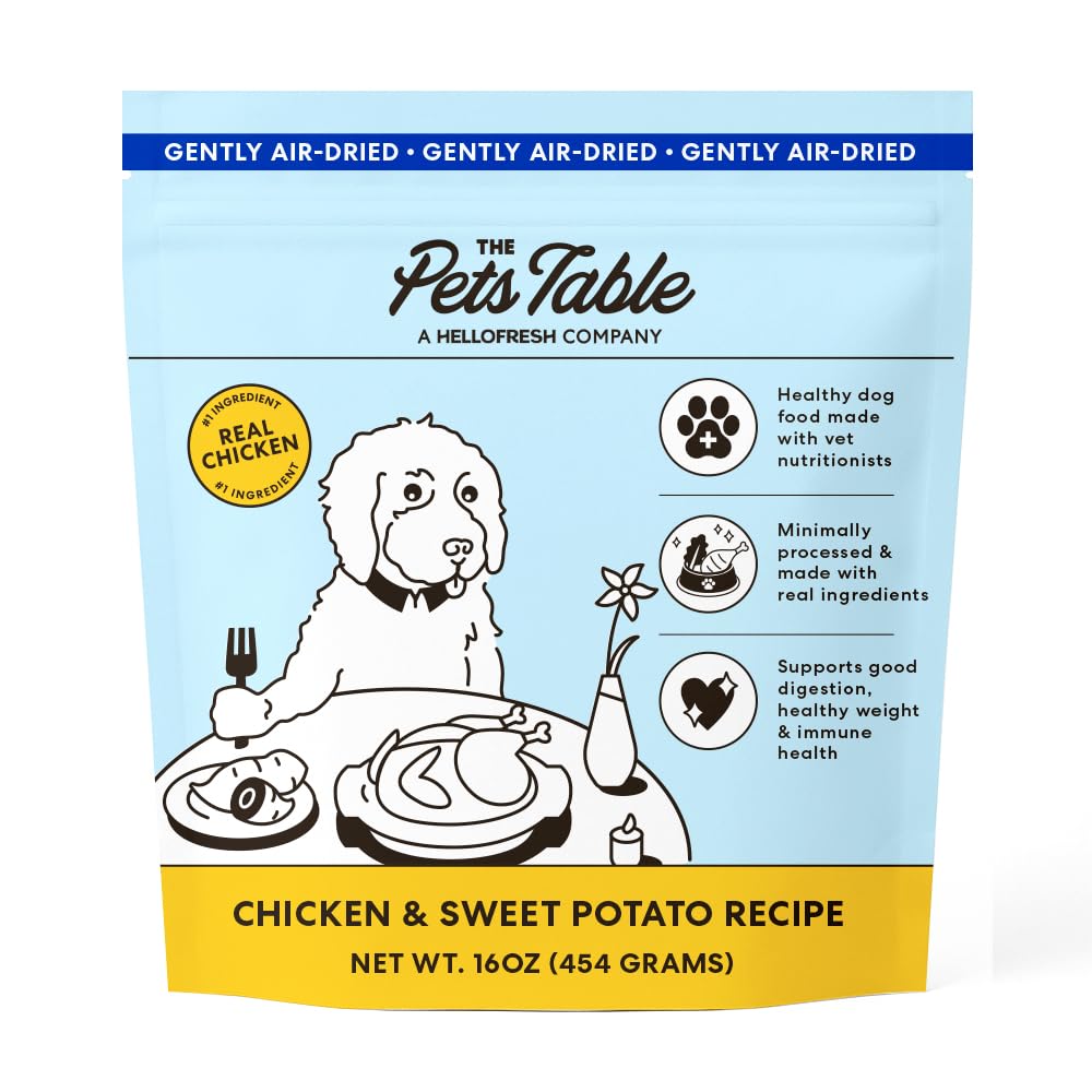 The Pets Table paquete frontal mostrando formato y sabor