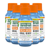 TheraBreath frontal pack mostrando seis botellas Icy Mint y beneficio aliento fresco