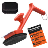 ThermoMaven front view showing brush and accessories, safe cleaning benefit