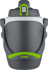 THERMOS vista frontal del bidón 64 oz muestra capacidad y color