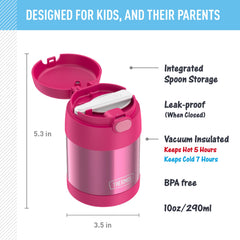 THERMOS FUNTAINER boca ancha y interior de acero para fácil llenado y limpieza