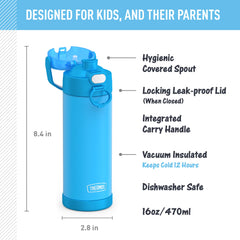 THERMOS FUNTAINER detalle de la boquilla cubierta manteniendo higiene entre sorbos