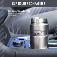 THERMOS primer plano acero 18/8 demostrando durabilidad y aislamiento