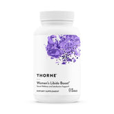 THORNE frasco frontal mostrando cápsulas y diseño claro, confianza en calidad