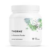 THORNE envase frontal del polvo L-Glutamine, presentación de 90 servicios y confianza