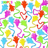 Thremhoo paquete frontal mostrando 100 manos pegajosas y variedad de colores para fiestas