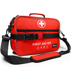 THRIAID estuche frontal rojo visible y fácil de encontrar