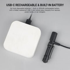 ThruNite Archer Mini puerto USB-C oculto para recarga rápida y segura