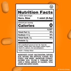 Tic Tac primer plano de caramelo naranja revela textura y atractivo visual para compartir