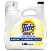 Tide botella frontal sin perfume, limpieza eficaz para piel sensible