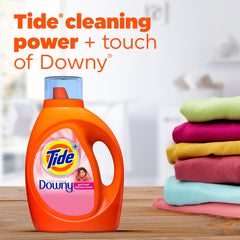Botella de Tide con Downy con vaso medidor para dosificación precisa