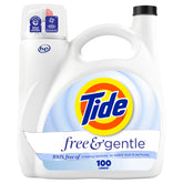 Tide mostrando el frente del envase y capacidad 132 fl oz, limpieza eficaz