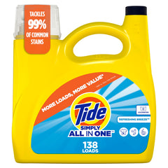 Tide botella frontal Refreshing Breeze mostrando volumen y ahorro