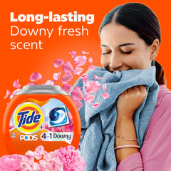 Tide cápsula vista cercana con diseño 4 en 1 para eficacia