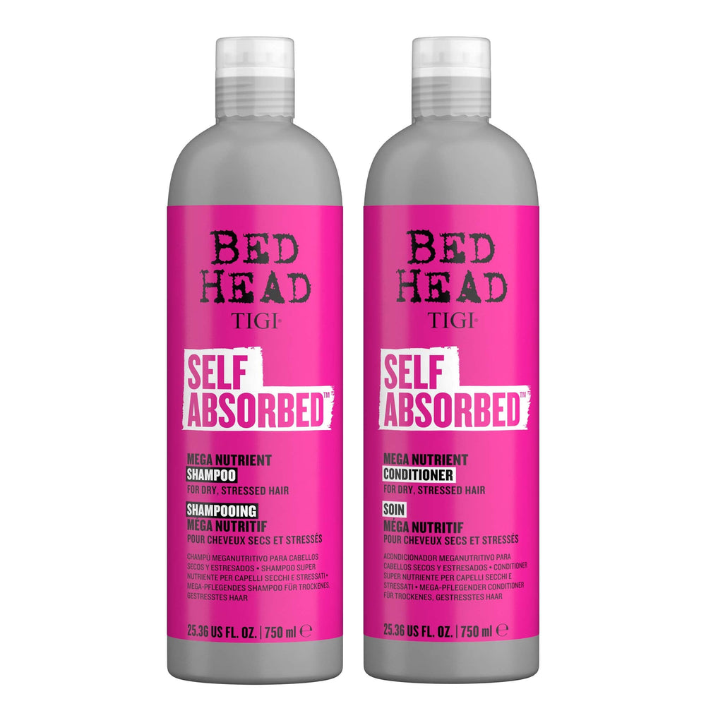 TIGI Bed Head pack frontal con botellas grandes, muestra ahorro y presentación