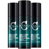 TIGI Catwalk frasco frontal del pack triple mostrando diseño profesional y tamaño