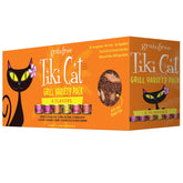 TIKI PETS front packaging of Tiki Cat Grill variety pack shows cans and branding, enticing choice