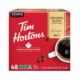 Tim Hortons caja 48 cápsulas K-Cup vista frontal con información clara