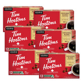 Tim Hortons caja frontal de cápsulas K-Cup mostrando empaquetado práctico y cantidad