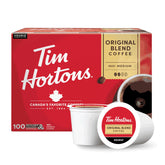 Tim Hortons frente del empaque K-Cup mostrando 100 cápsulas y conveniencia